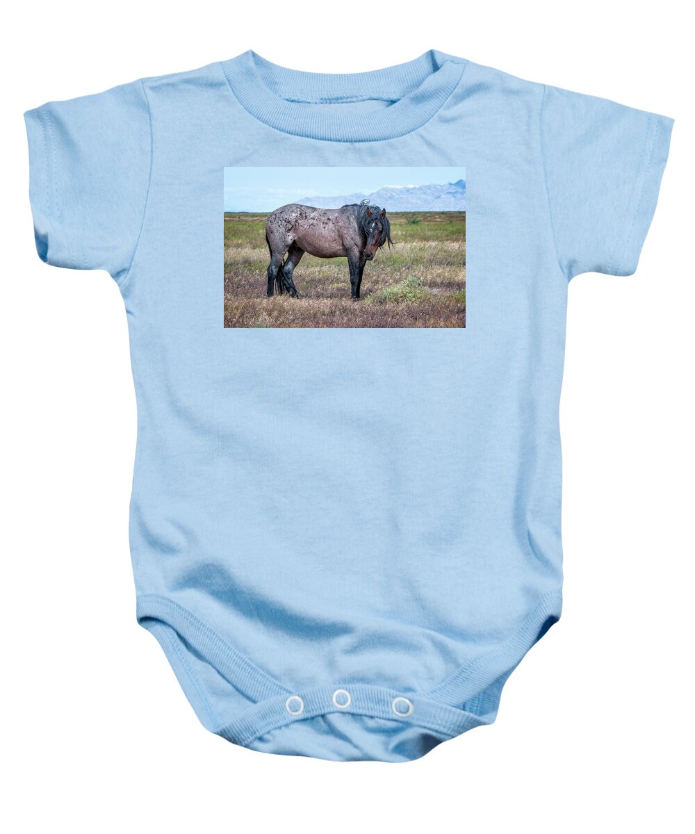 Horse Baby Onesie featuring the photograph Lonesome Joe by Jeanette Mahoney