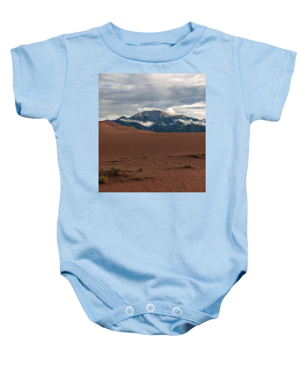 Mountain Baby Onesie featuring the photograph Magic Sand Dune Mountains by Go and Flow Photos