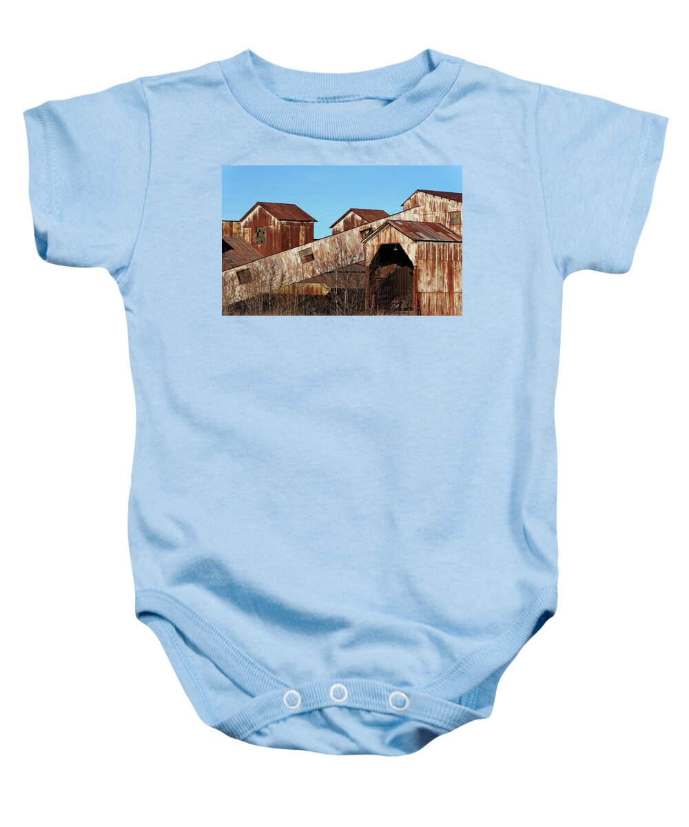 Ruins Baby Onesie featuring the photograph Missouri Mines State Historic Site II by Robert Charity