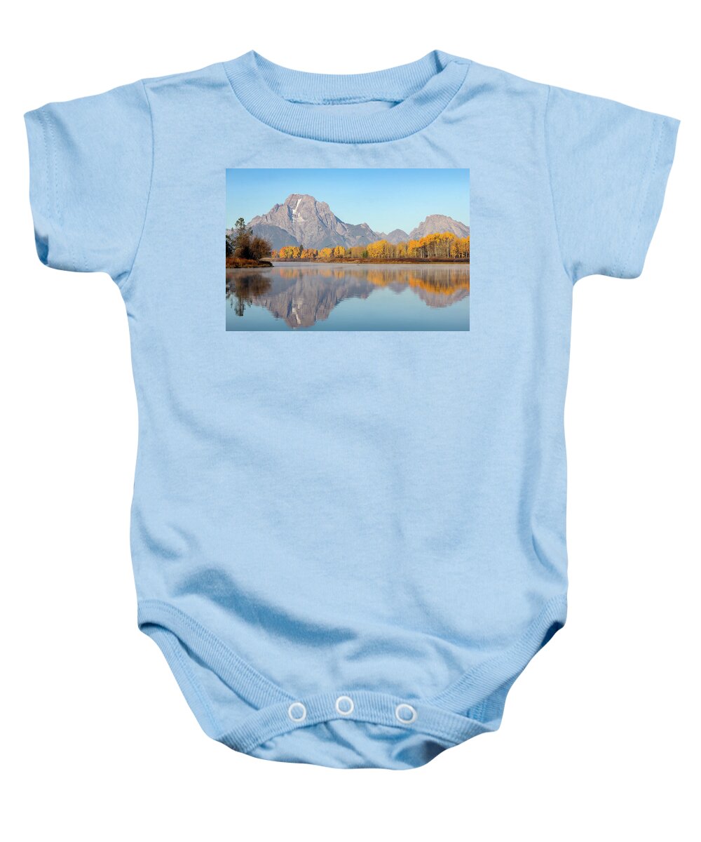 Canada Goose Baby Onesie featuring the photograph Morning at Oxbow Bend by Robert Carter