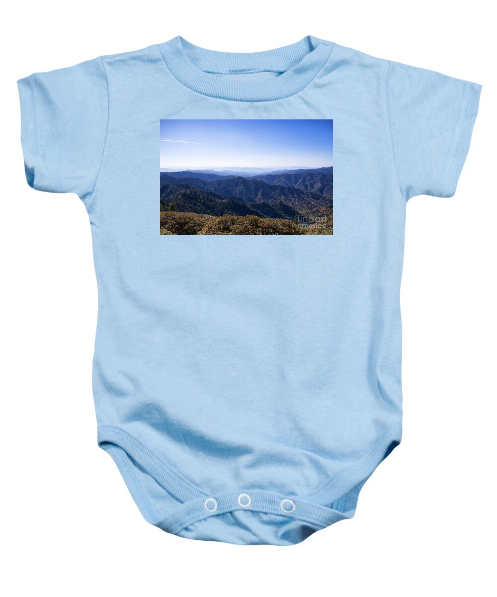 Smoky Mountains Baby Onesie featuring the photograph Mount LeConte 29 by Phil Perkins