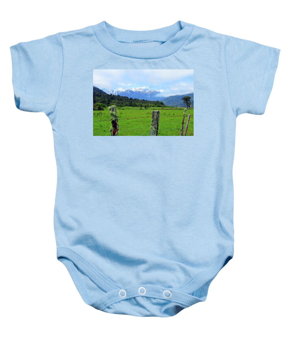 Mountains Baby Onesie featuring the photograph New Zealand Mountains by Rick Wilking