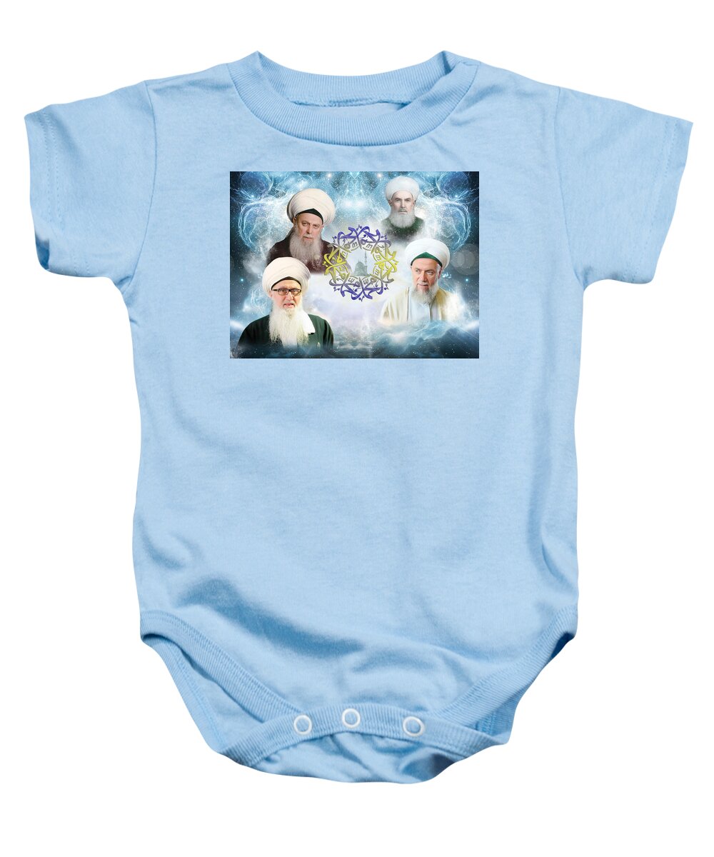 Sufi Baby Onesie featuring the digital art Ocean of Souls by Sufi Meditation Center