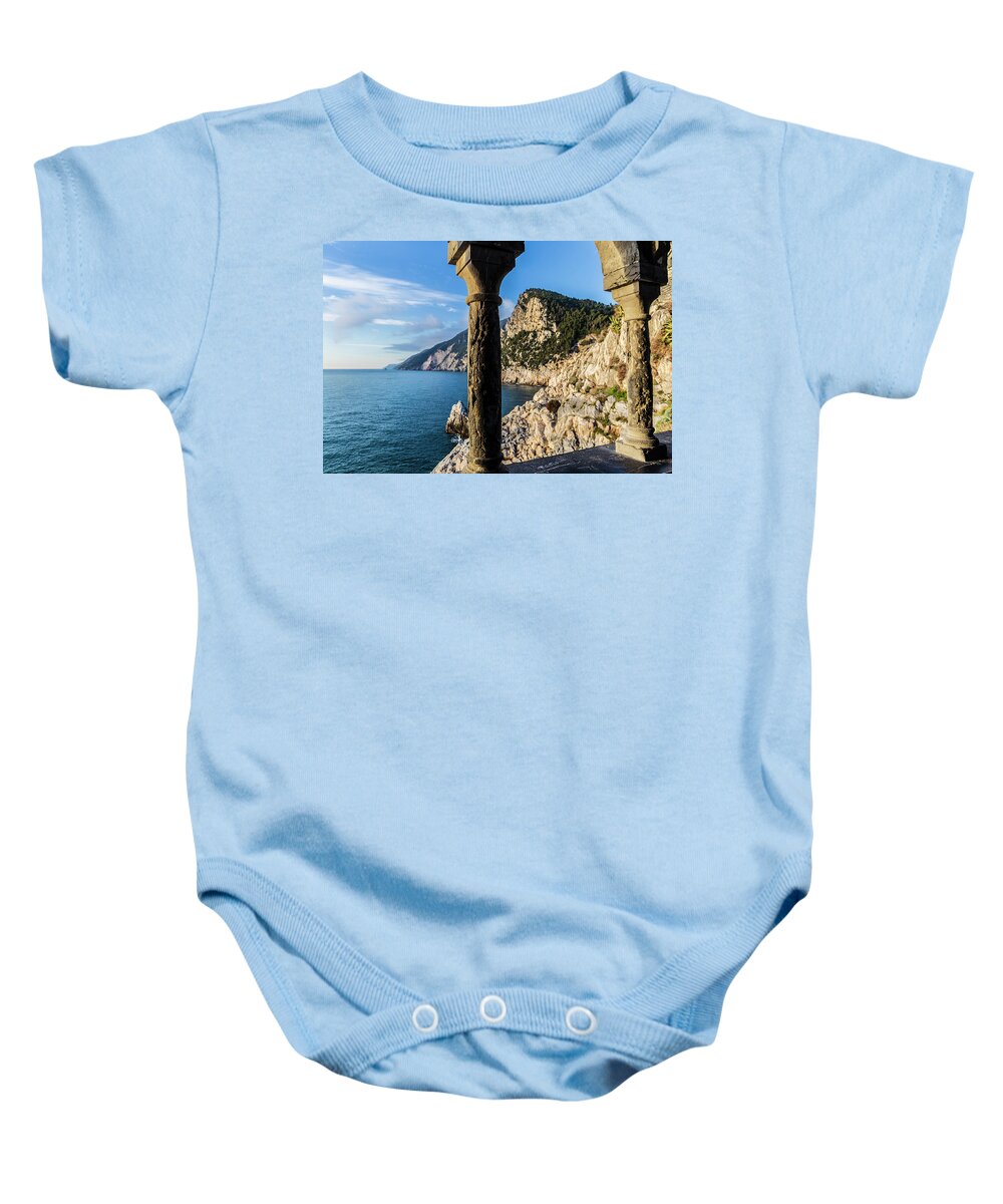Window Baby Onesie featuring the photograph Panorama of Byron's Grotto by Fabiano Di Paolo