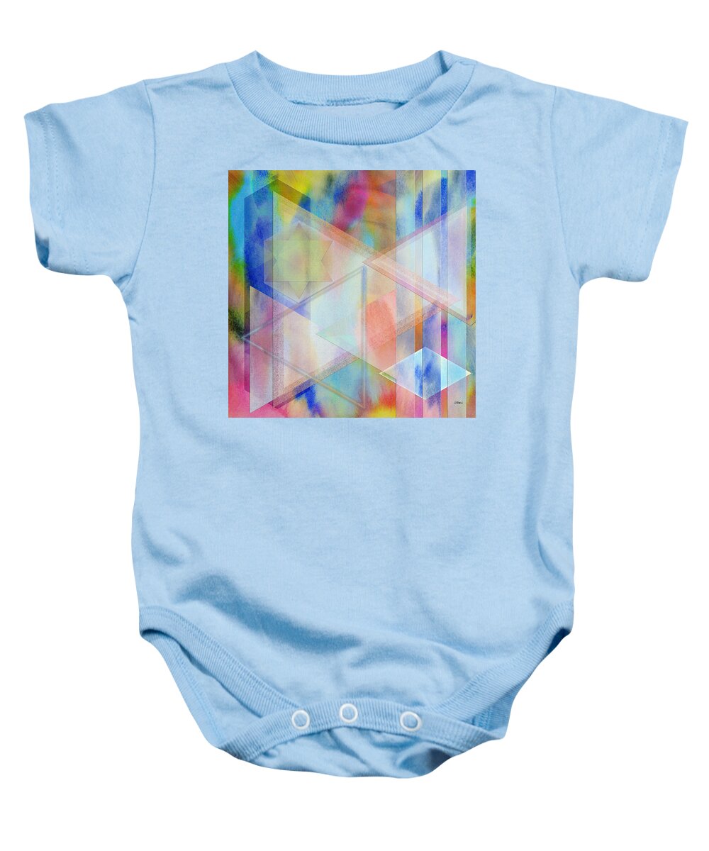 Pastoral Moment Baby Onesie featuring the digital art Pastoral Moment - Square Version by Studio B Prints