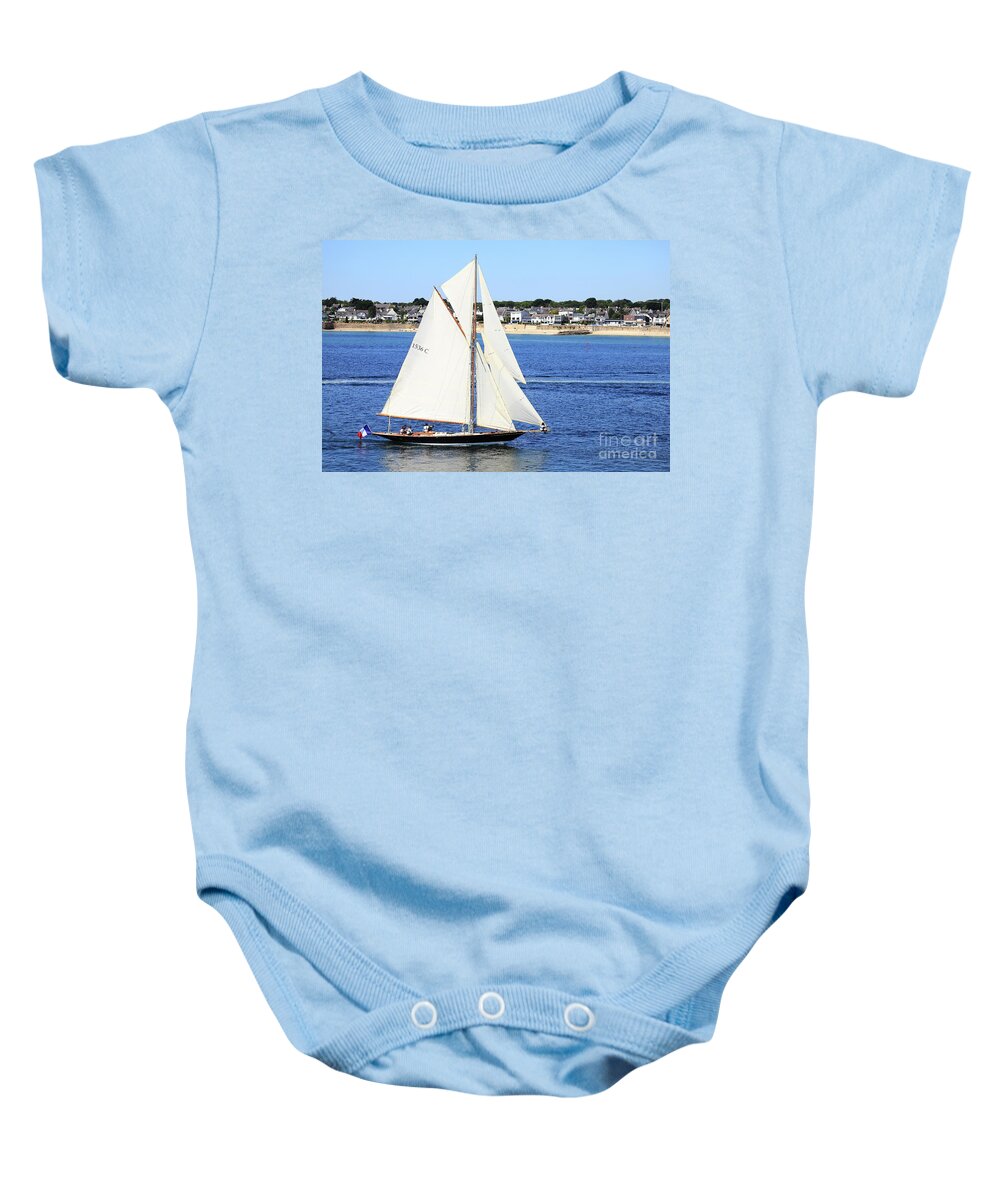 Éric Baby Onesie featuring the photograph Pen Duick 1898 by Frederic Bourrigaud