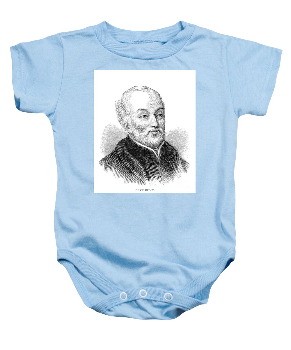 1875 Baby Onesie featuring the drawing Pierre Charlevoix by Granger