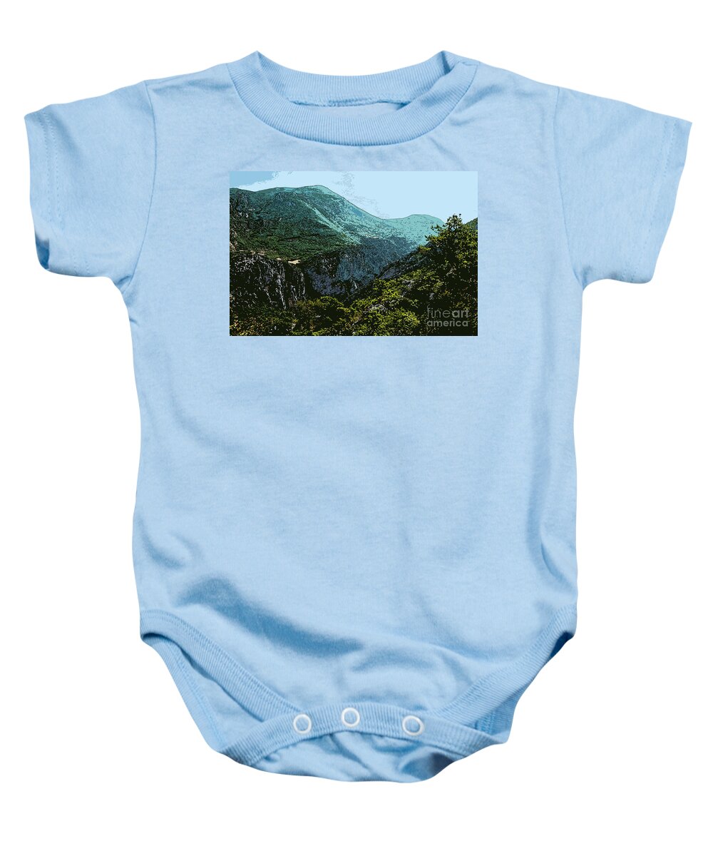 Les Gorge Du Verdon Baby Onesie featuring the photograph Provence Alpes 4 by Bob Phillips