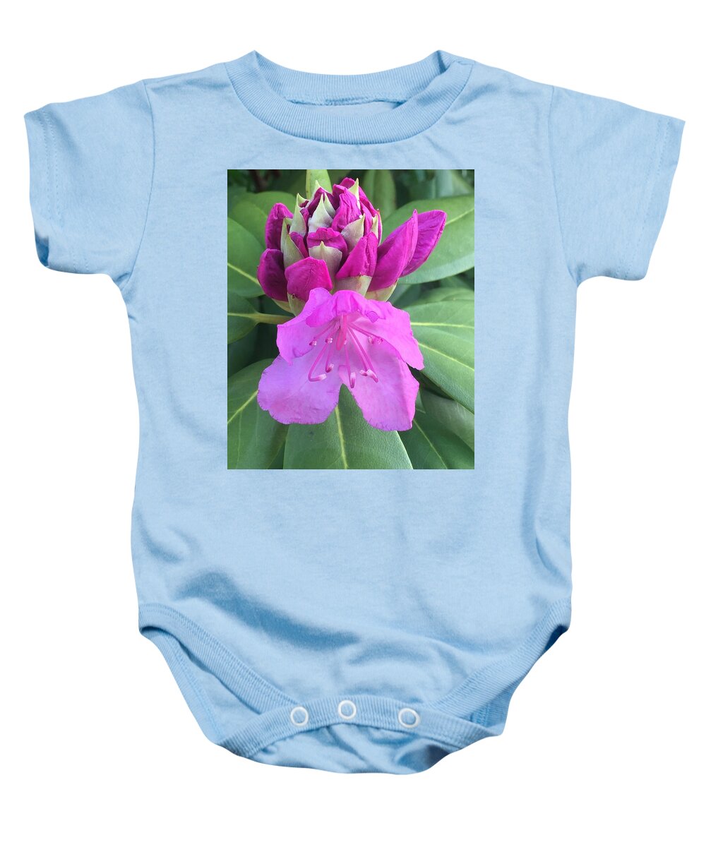 Flower Baby Onesie featuring the photograph Rhododendron by Pour Your heART Out Artworks