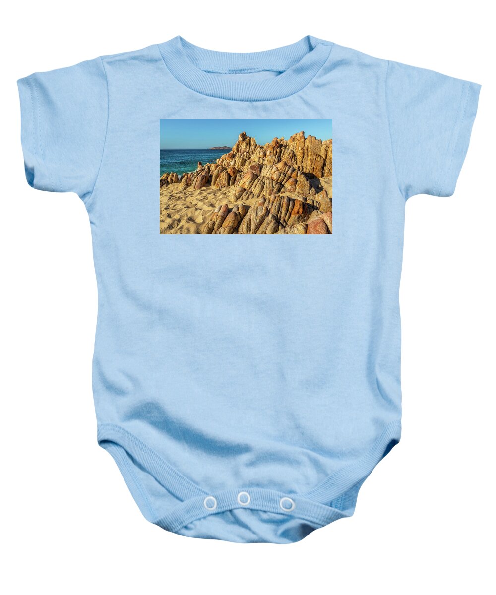 Sea Of Cortez Baby Onesie featuring the photograph Rocky Beach Along Sea of Cortez by Elvira Peretsman