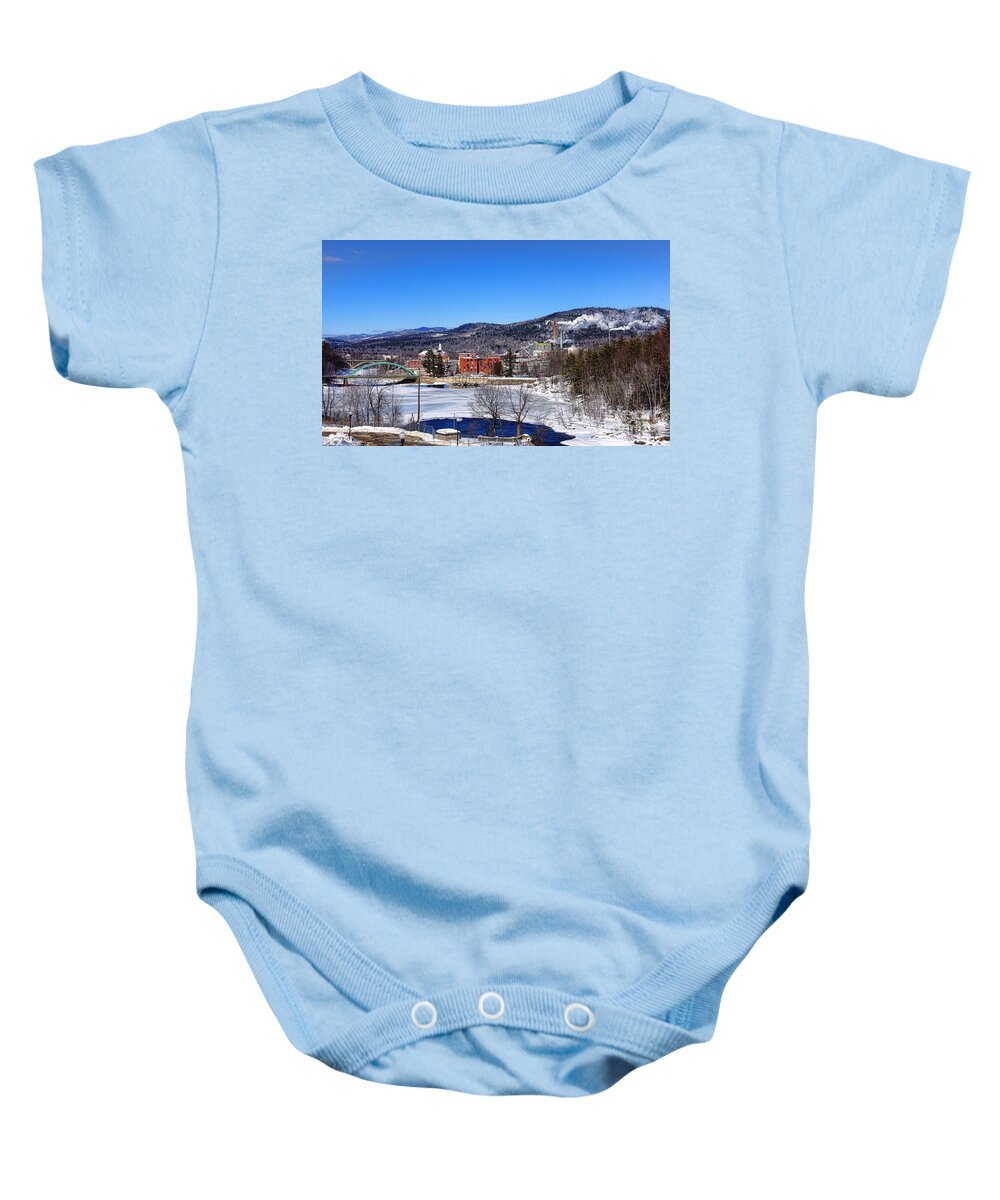 Rumford Baby Onesie featuring the photograph Rumford in Winter by Olivier Le Queinec