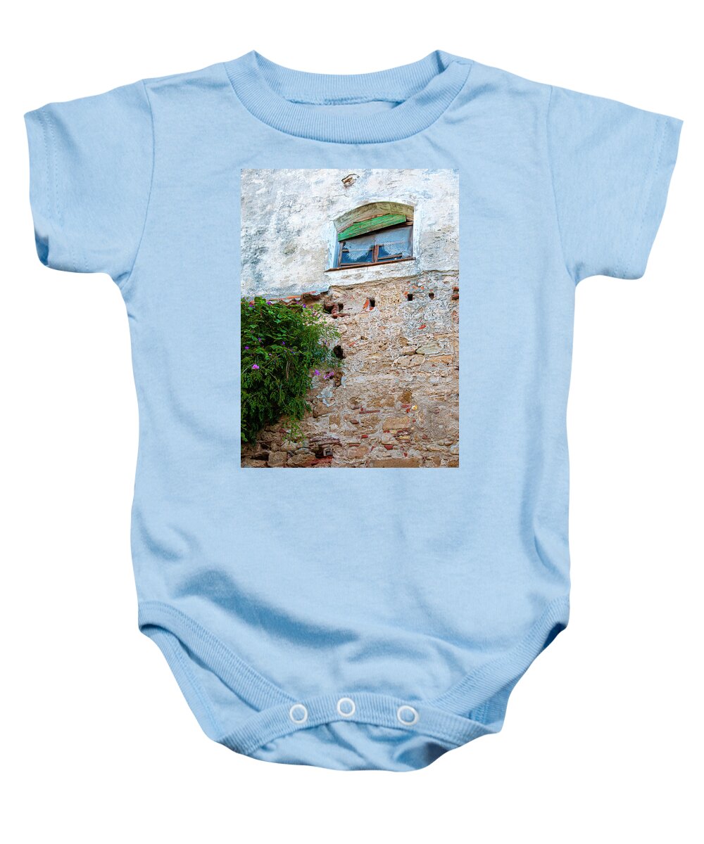 Window Baby Onesie featuring the photograph Rustic Windowscape by Denise Strahm