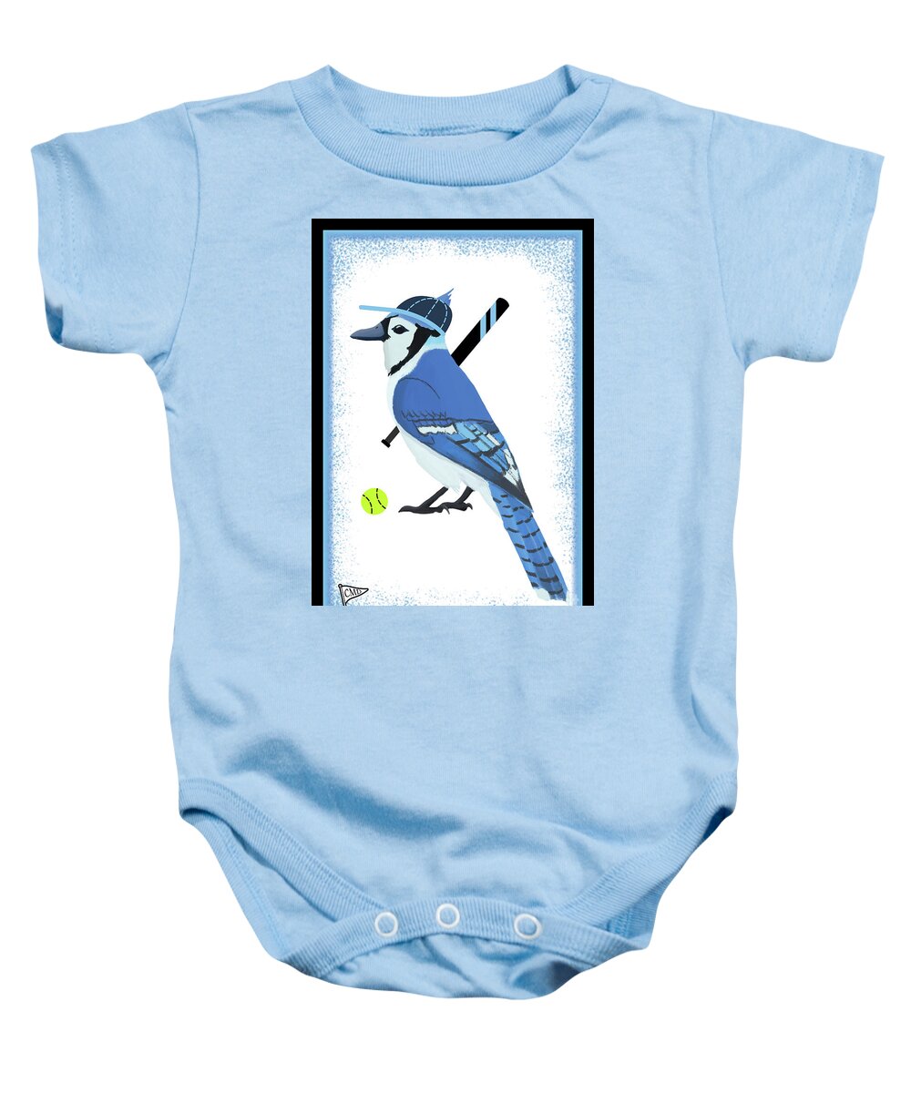 Softball Blue Jay Baby Onesie
