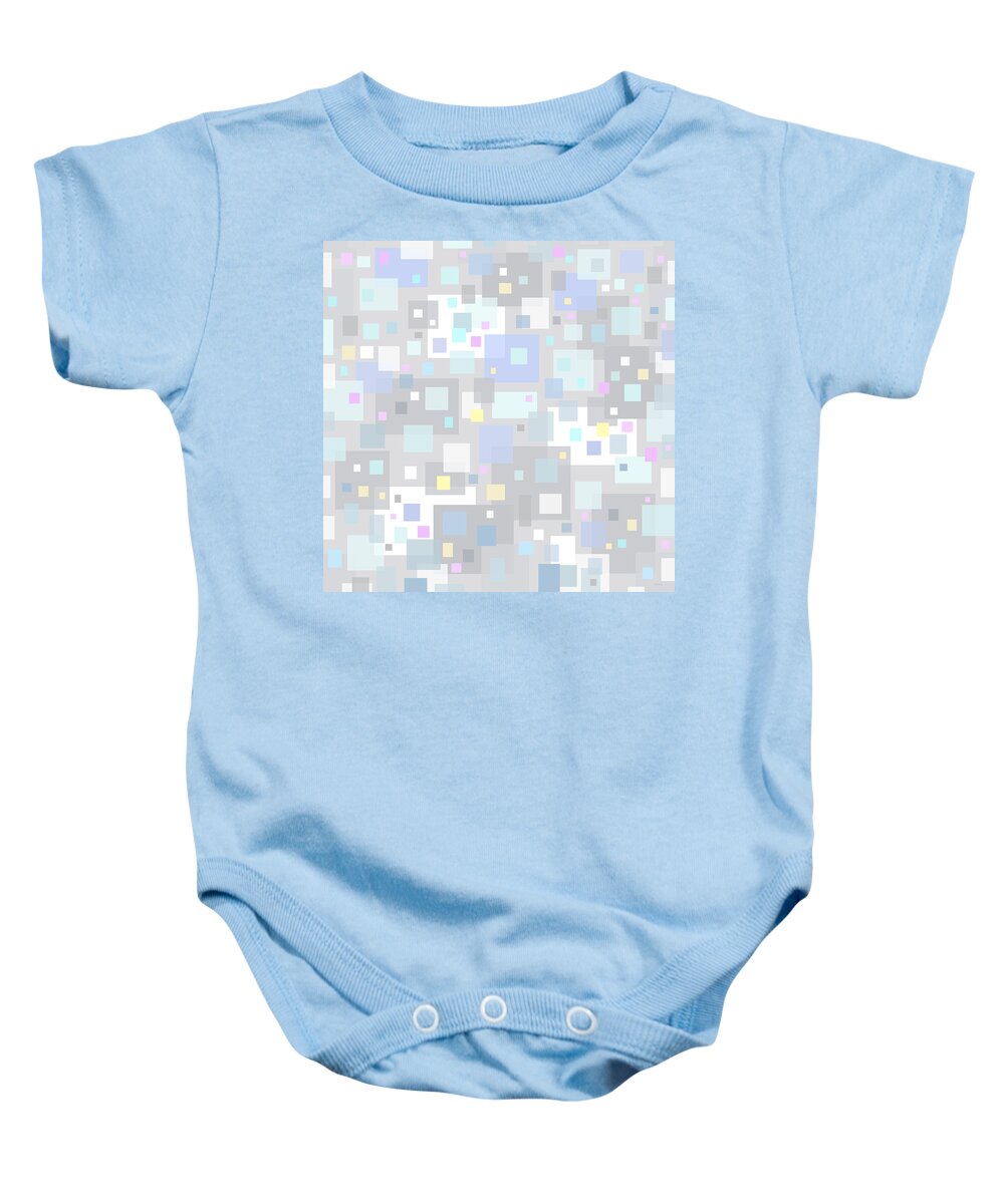 Snowdrops Abstract Baby Onesie featuring the digital art Snowdrops Abstract by Val Arie