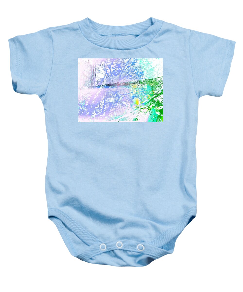 Botanical Baby Onesie featuring the digital art Spring Under the Trees by Itsonlythemoon -