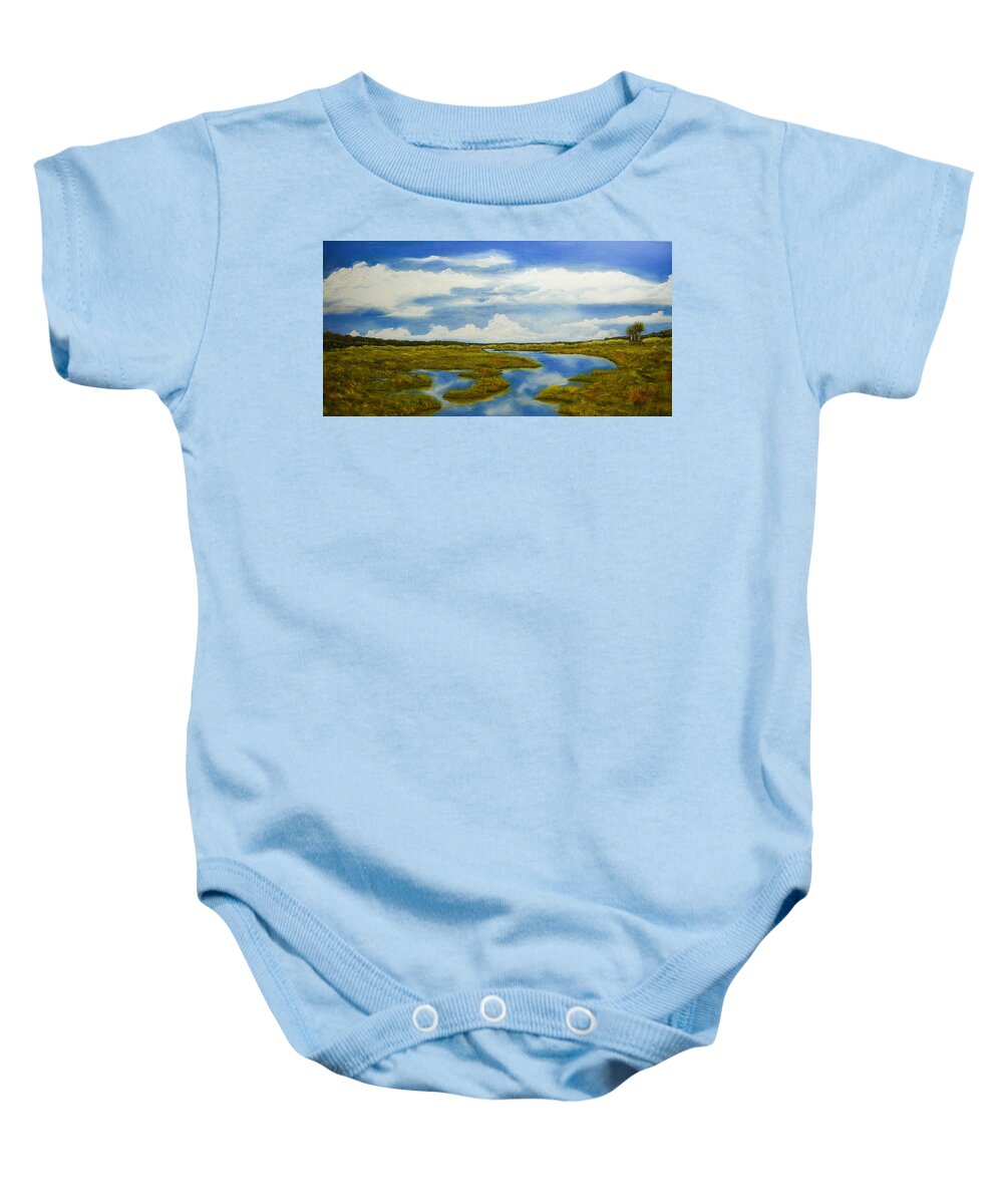  Baby Onesie featuring the painting St. Johns River Tributory by William Dickgraber