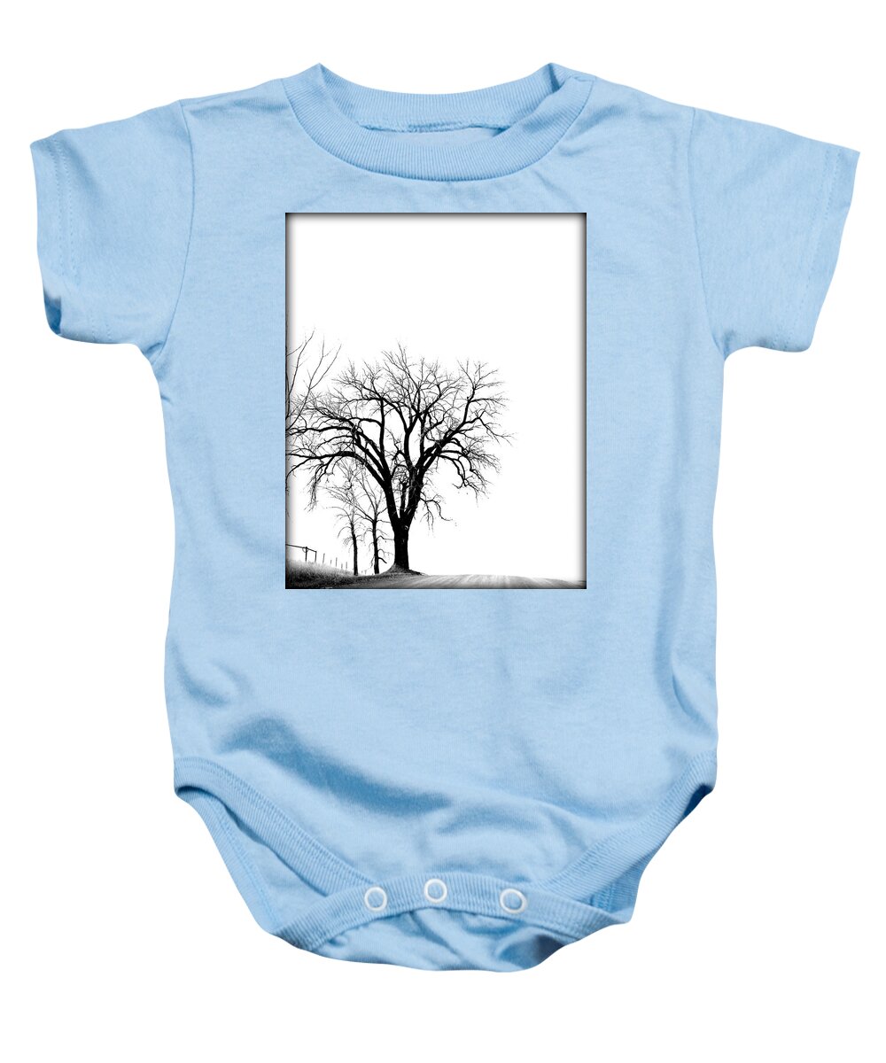 Trees Baby Onesie featuring the photograph Standing Along The Road by Amanda R Wright