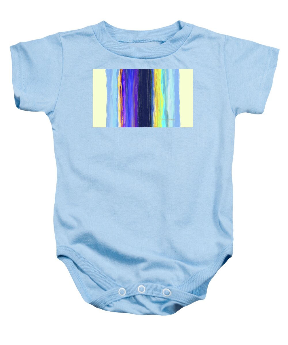 Abstract Baby Onesie featuring the digital art Summer Solstice by Kae Cheatham