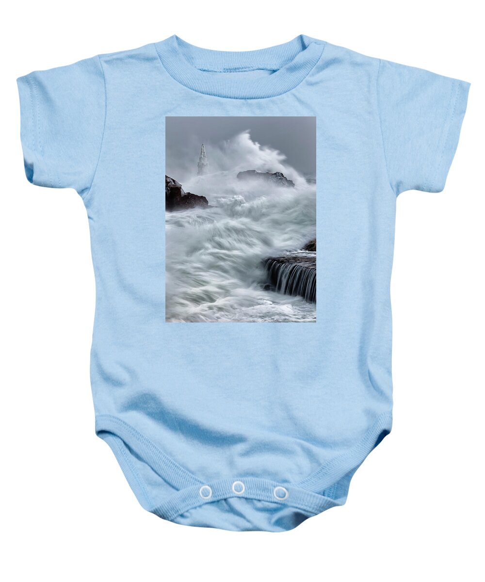 Ahtopol Baby Onesie featuring the photograph Swallowed By The Sea by Evgeni Dinev