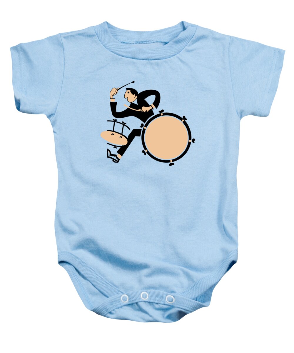 Drum Baby Onesie featuring the photograph The Drummer by Mark Rogan