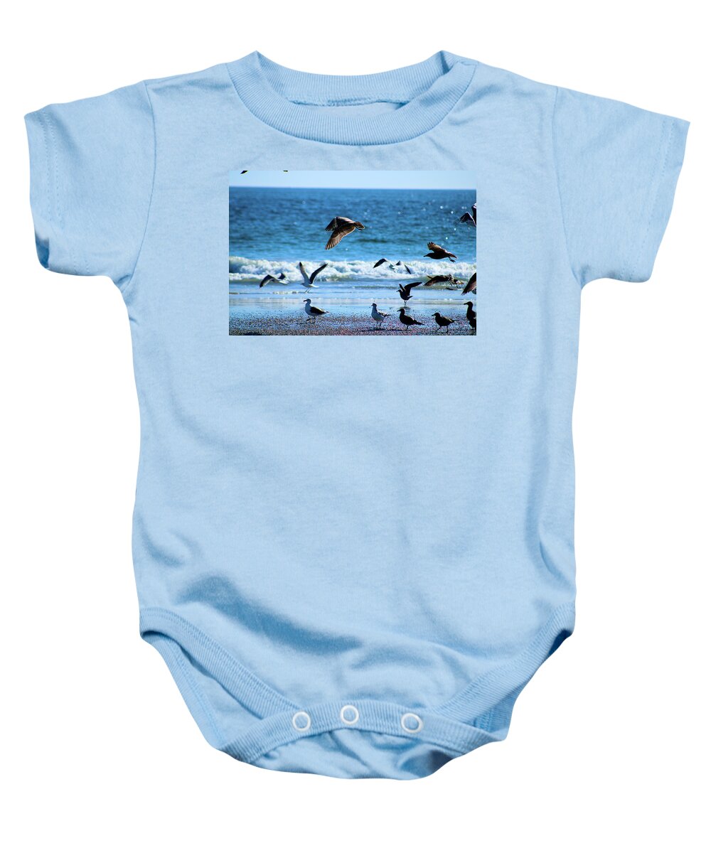 Birds Baby Onesie featuring the photograph The Grace of the Flock by Marcus Jones