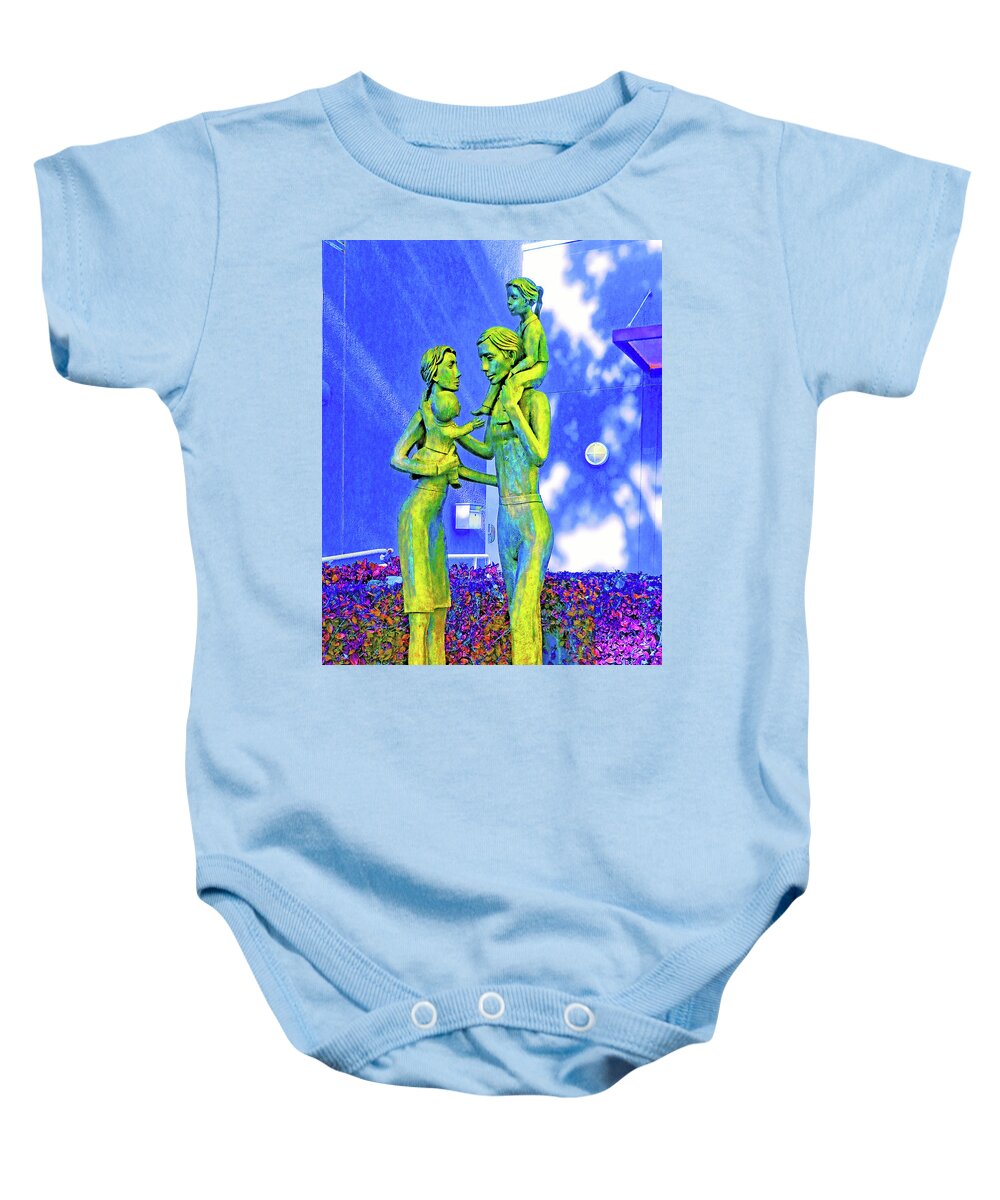 Green Baby Onesie featuring the photograph The Green Family by Andrew Lawrence
