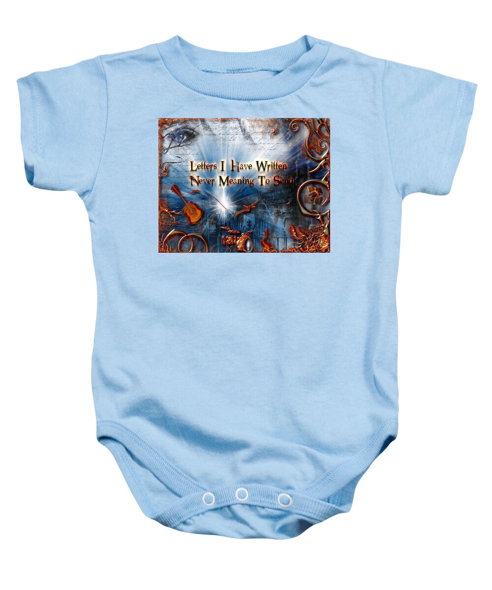Letters Baby Onesie featuring the digital art The Letters by Michael Damiani