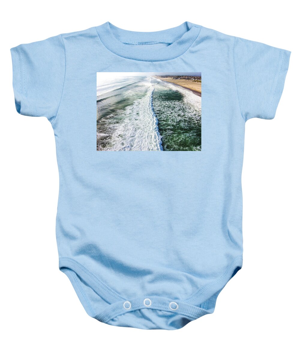 Ocean Baby Onesie featuring the photograph The Waves of the World by Marcus Jones