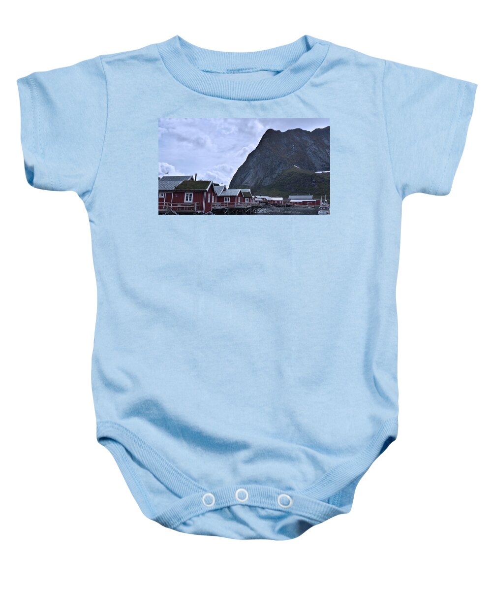 Lofoten Baby Onesie featuring the photograph Town from Norway Lofoten by Joelle Philibert