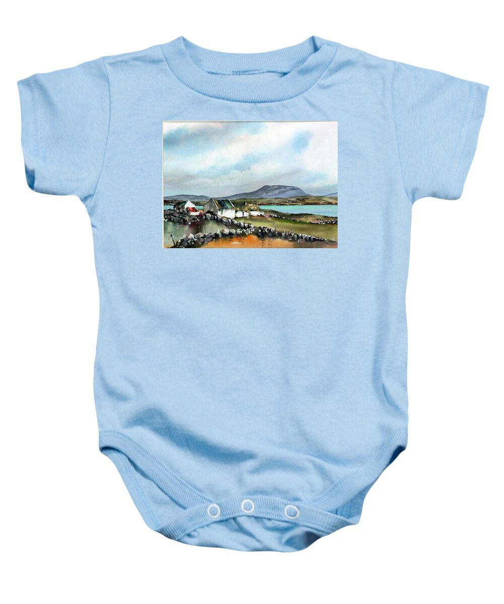  Baby Onesie featuring the painting Twice Maybe by Val Byrne