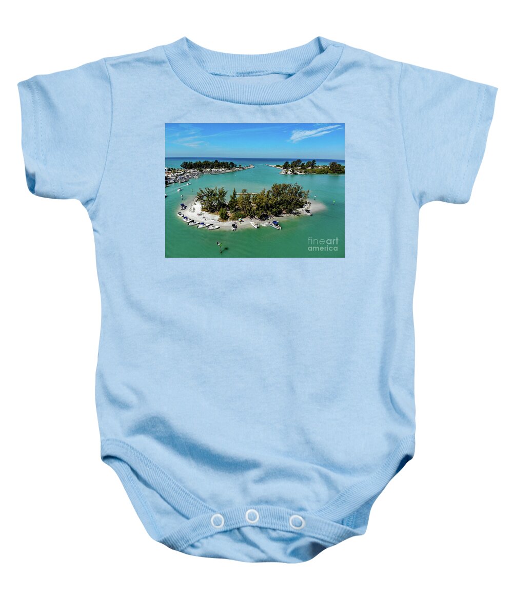 Island Baby Onesie featuring the photograph Venice Aerial Photography by Nick Kearns