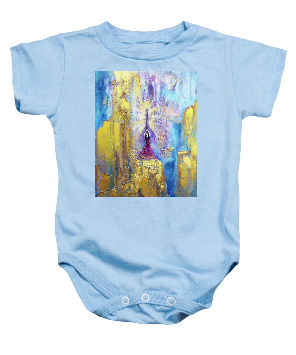 Acrylic Baby Onesie featuring the painting Victorious by Linh Nguyen-Ng