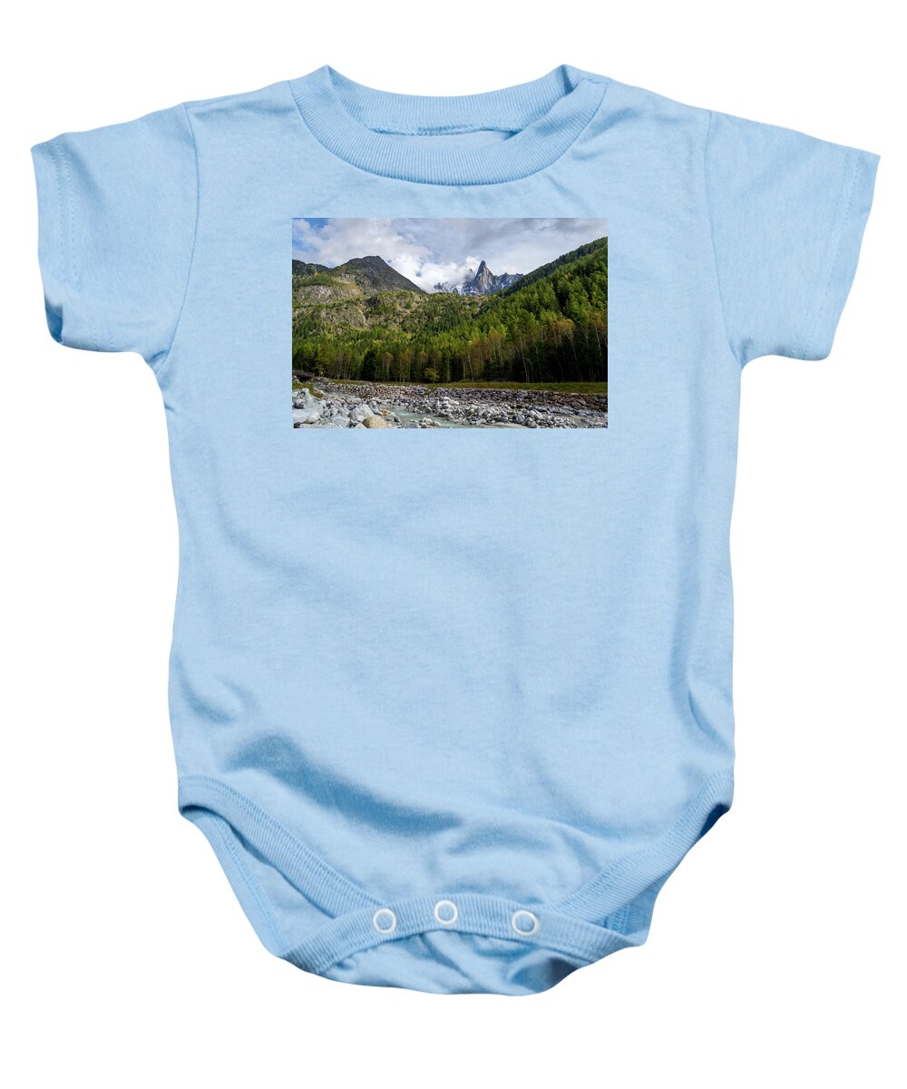 River Baby Onesie featuring the photograph View from the river by Andrew Lalchan