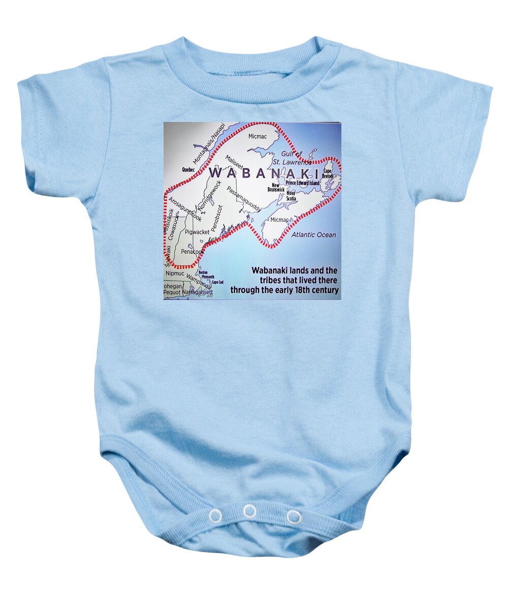 Tribes Baby Onesie featuring the photograph Wabanaki Lands 18th century by Imagery-at- Work