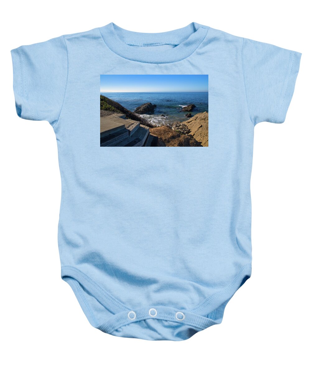 Blue Sky Baby Onesie featuring the photograph Watch Your Step by Matthew DeGrushe