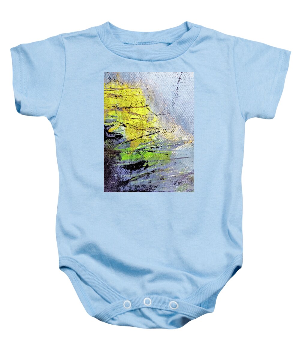 Abstract Baby Onesie featuring the mixed media Water Colors 3 by Sharon Williams Eng