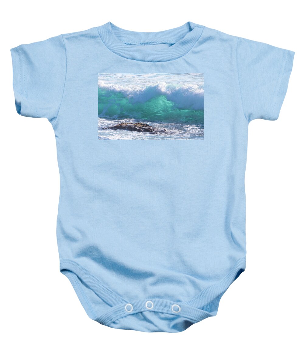 Hawaii Baby Onesie featuring the photograph Wave Glow by Tony Spencer