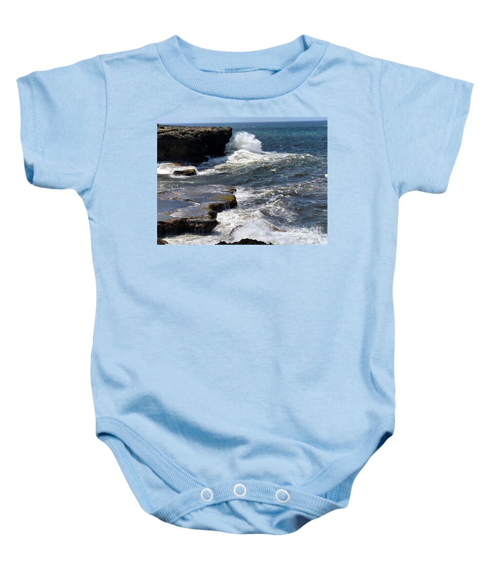  Baby Onesie featuring the photograph Waves by Dennis Richardson