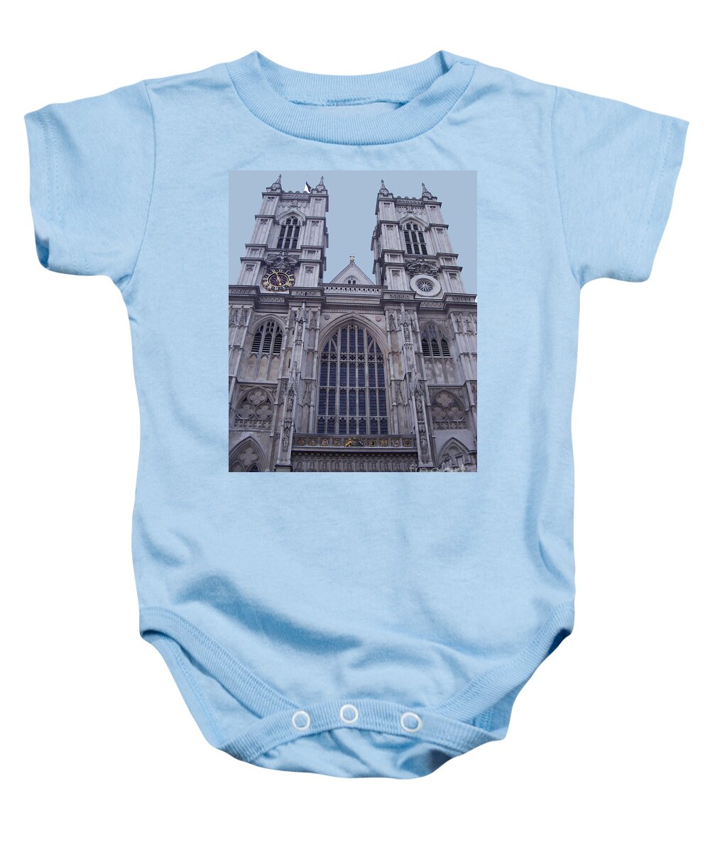 Canada Baby Onesie featuring the photograph Westminster Abbey by Mary Mikawoz