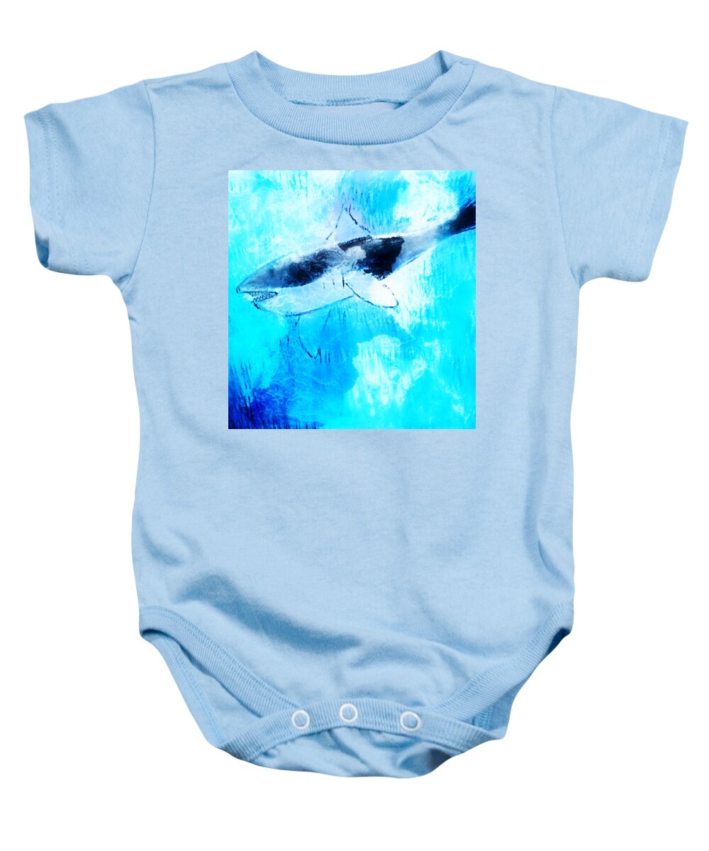 Whale Baby Onesie featuring the drawing Whale Art by Anna Adams