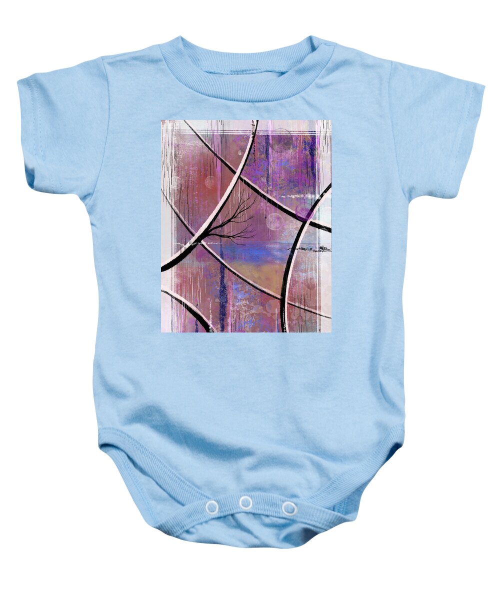 Digital Baby Onesie featuring the painting What lies beneath by Art by Gabriele