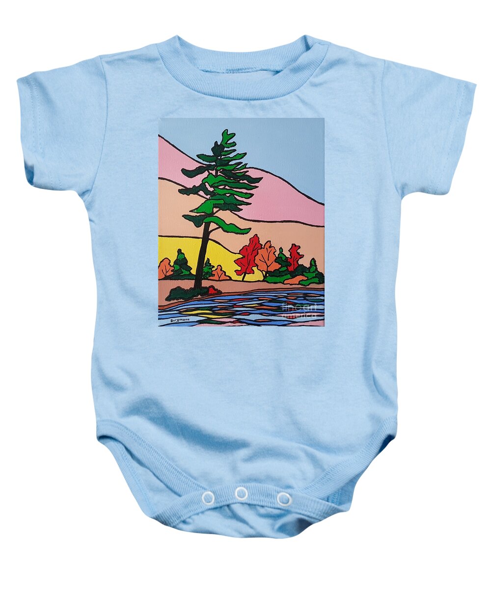Landscape Baby Onesie featuring the painting Yearning by Petra Burgmann