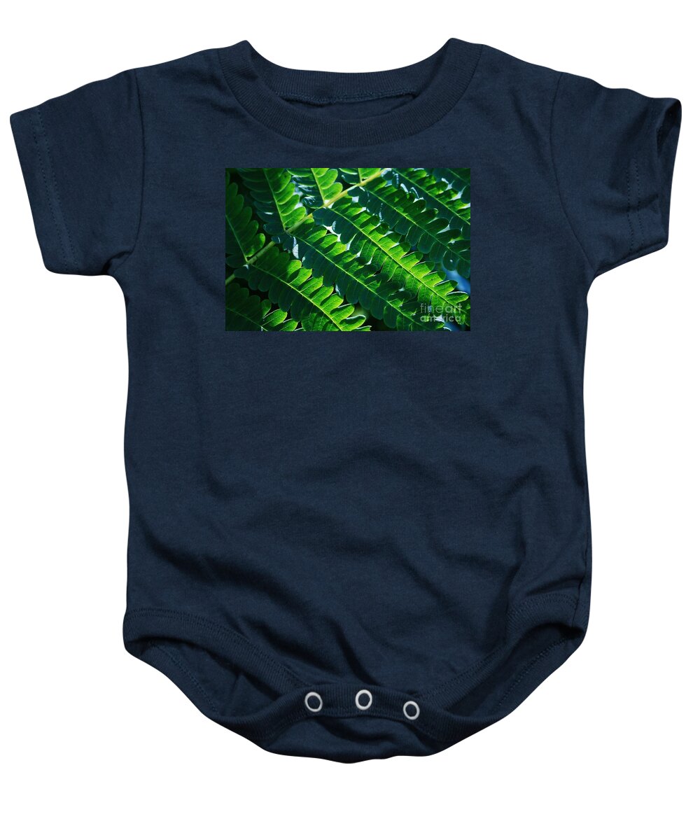 Fern Baby Onesie featuring the photograph Leaves of Green by Neal Eslinger