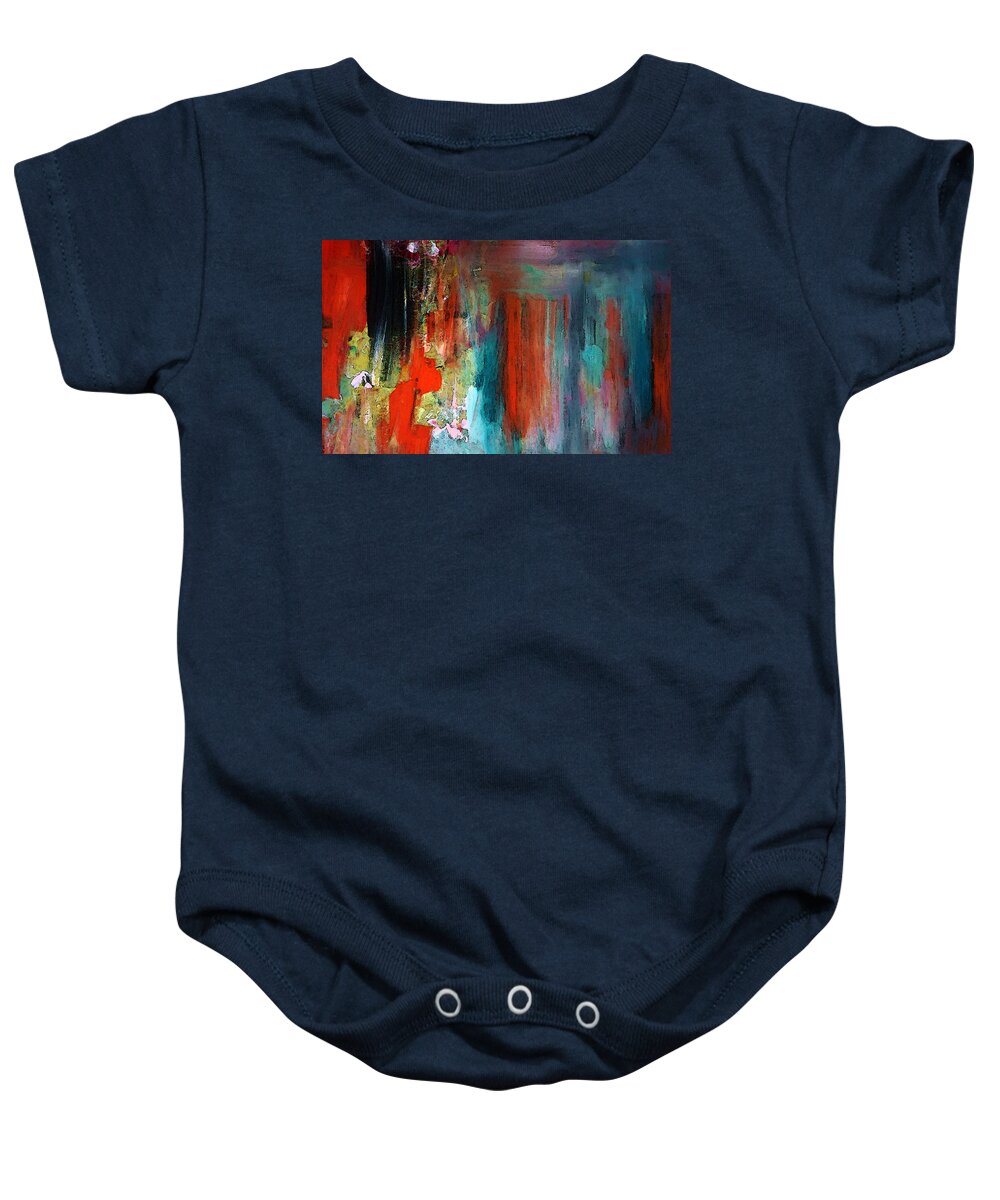 Sighting Baby Onesie featuring the painting A Mystery Disappearance by Lisa Kaiser