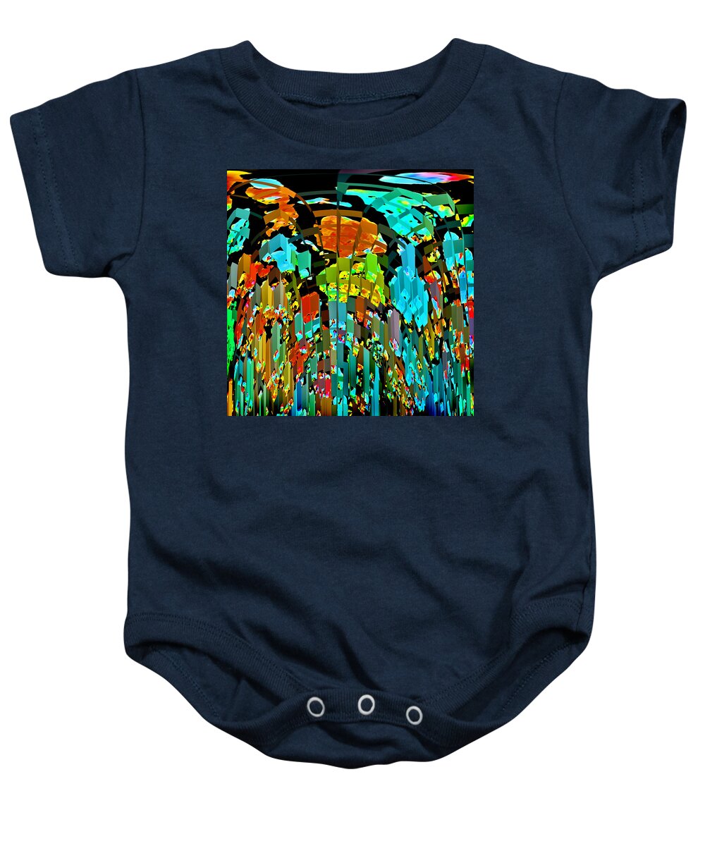 Abstract Baby Onesie featuring the photograph Abstract Color Falls 2 by Karen Adams