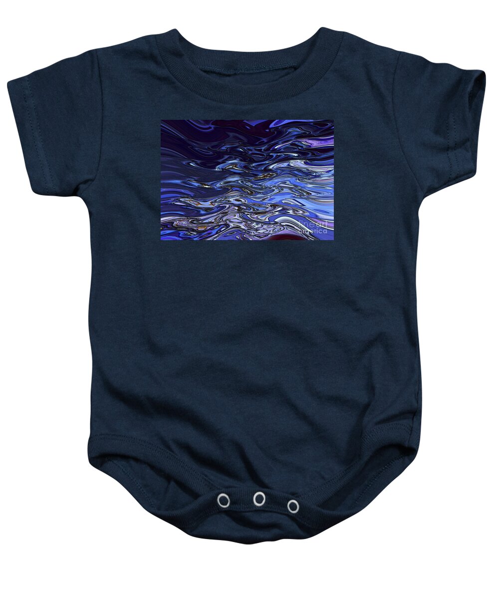 Abstract Art Baby Onesie featuring the photograph Abstract Reflections - Digital Art #2 by Robyn King