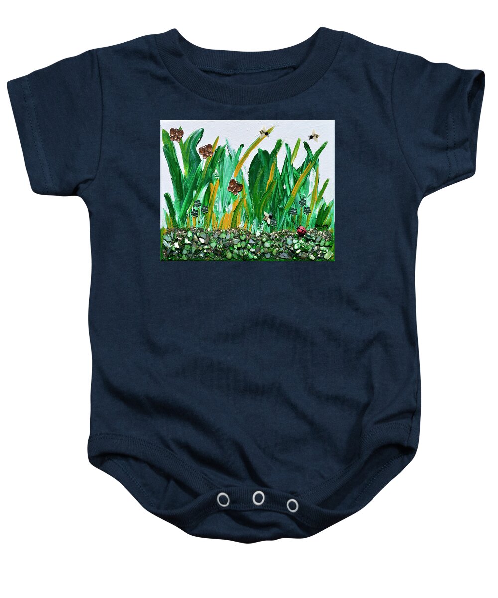 Modern Baby Onesie featuring the painting Abundance Of Spring by Donna Blackhall