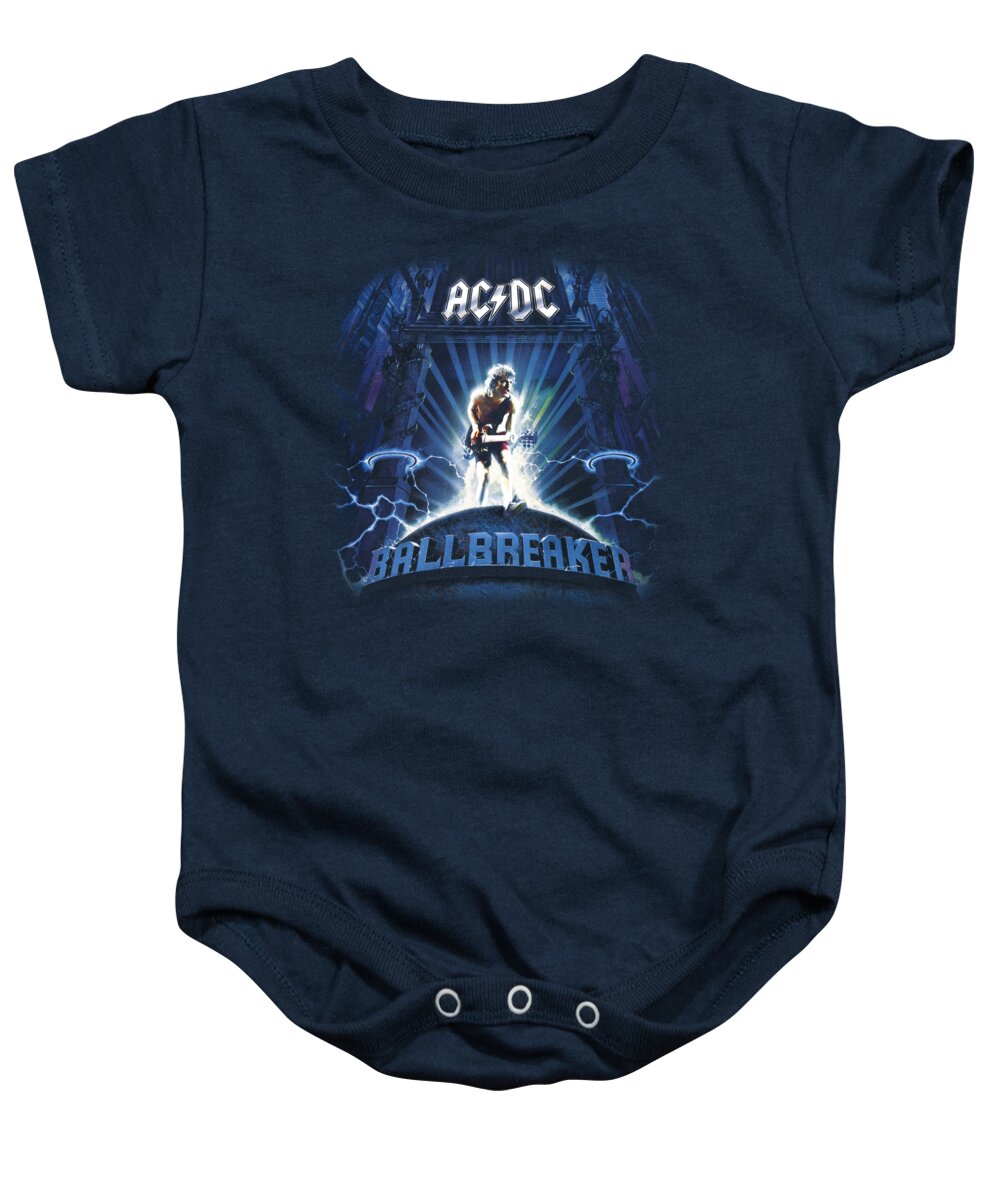  Baby Onesie featuring the digital art Acdc - Ballbreaker by Brand A