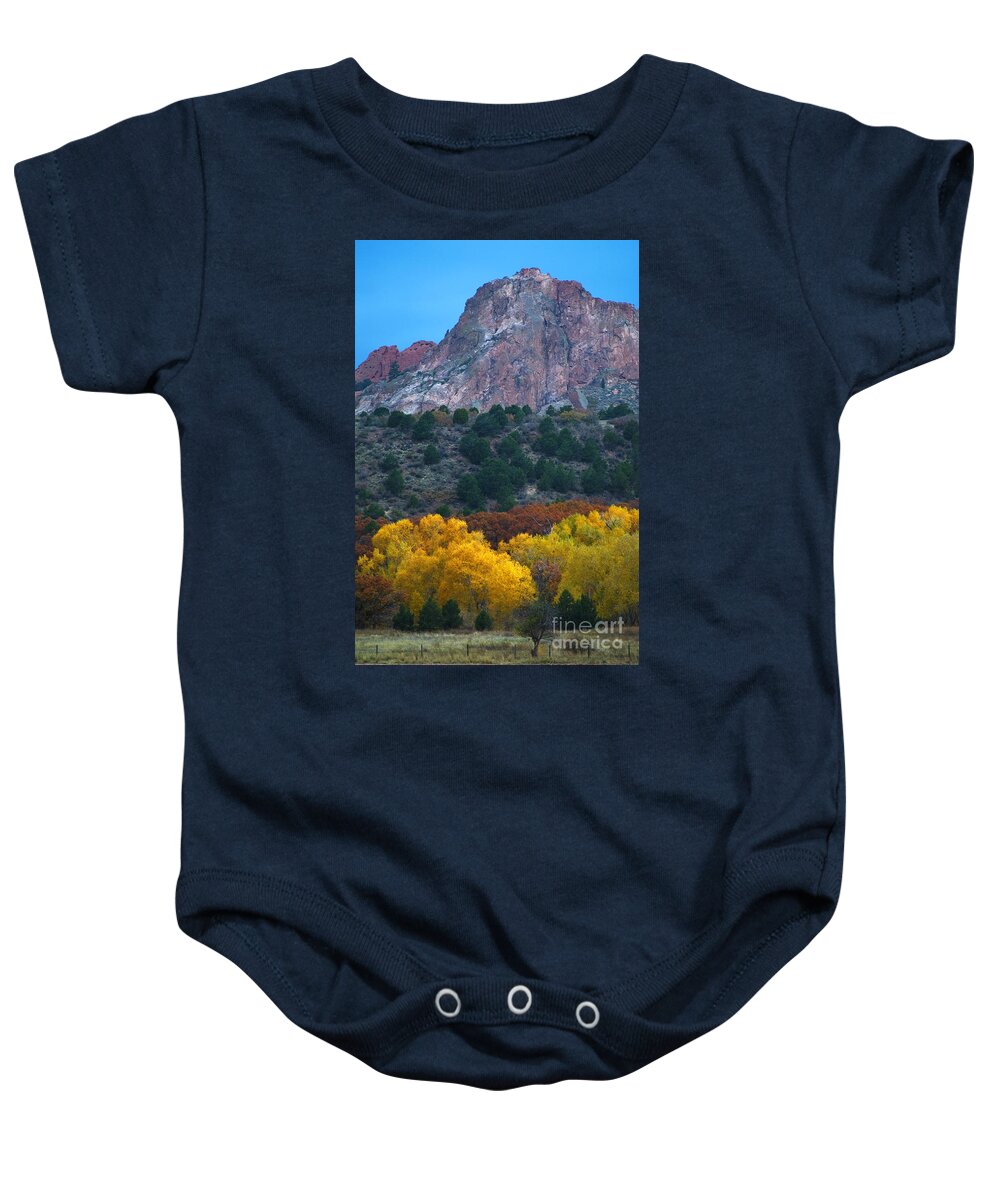 Garden Of The Gods; Autumn Baby Onesie featuring the photograph Autumn of the Gods by Steven Krull
