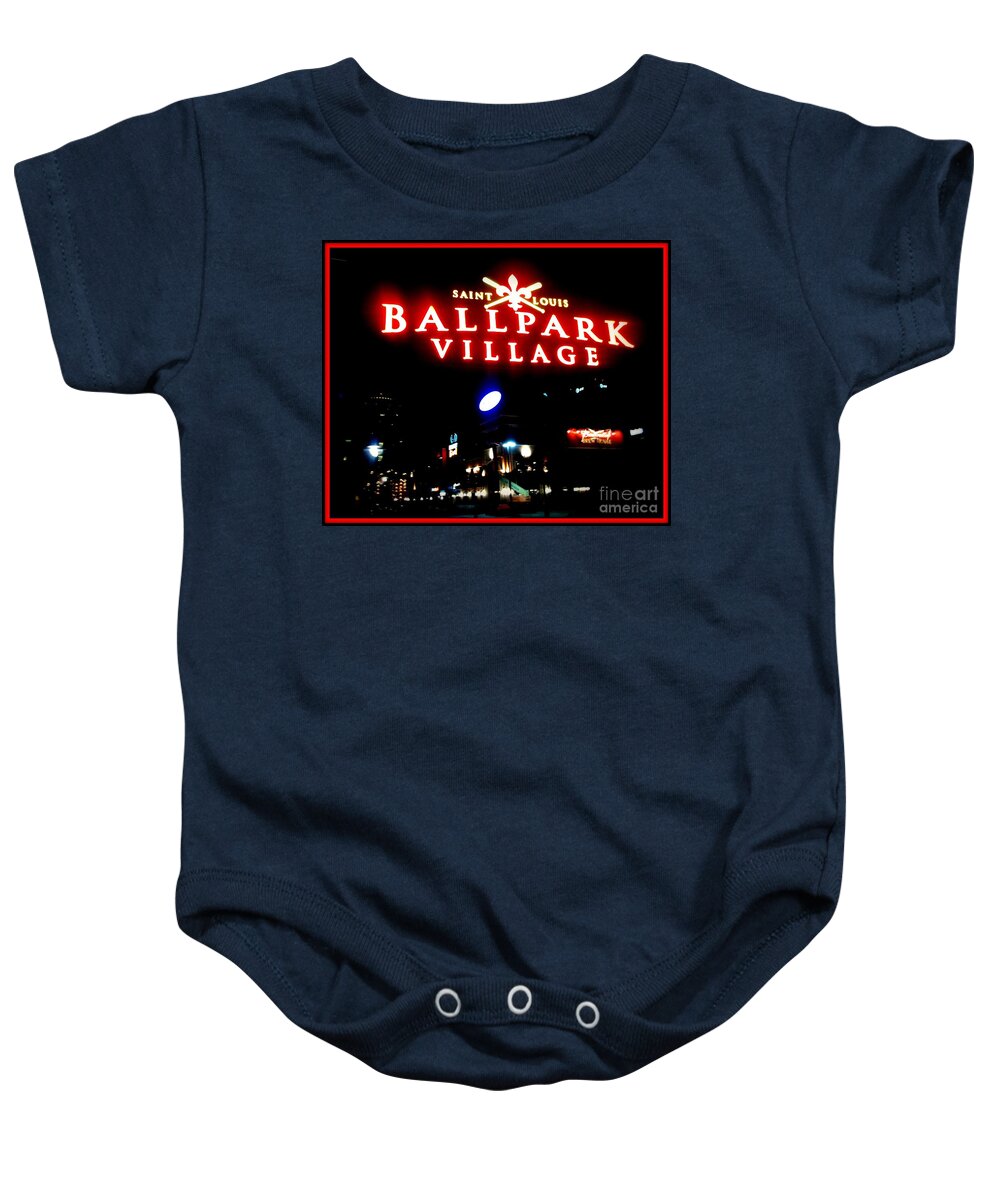  Baby Onesie featuring the photograph Ballpark Village Framed by Kelly Awad